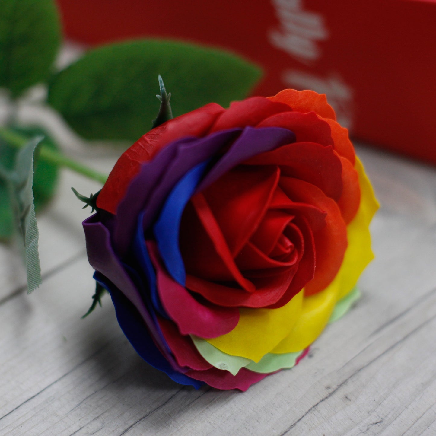3 x Luxury Rainbow Soap Flower