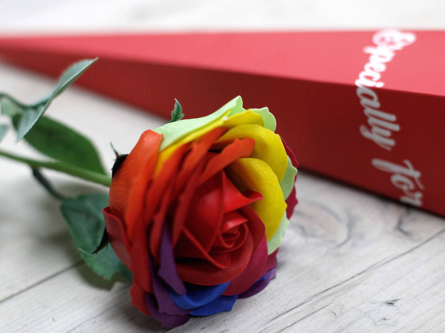 3 x Luxury Rainbow Soap Flower