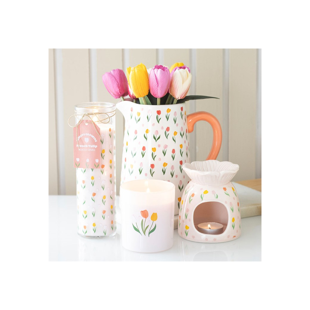 Tulip Print Oil Burner and Wax Warmer