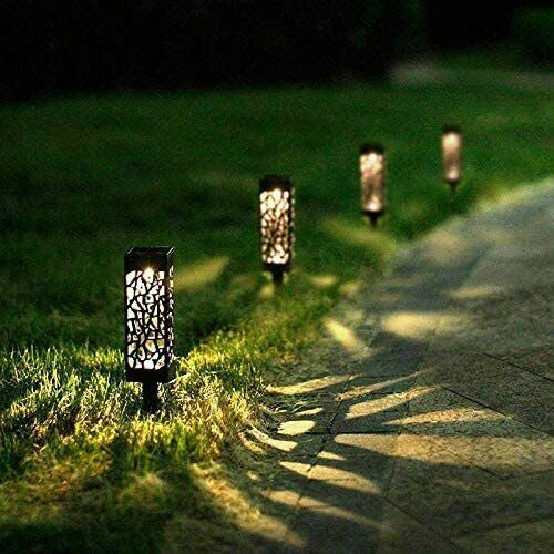 4x Silhouette Garden Solar Stake Lights