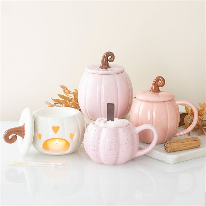 Pink Curly Pumpkin Oil Burner