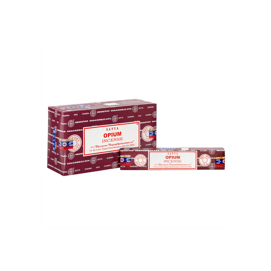 Set of 12 Packets of Opium Incense Sticks by Satya