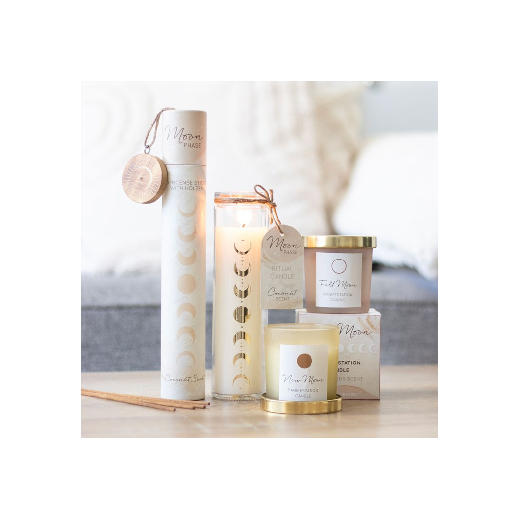 Moon Phase Coconut Tube Candle