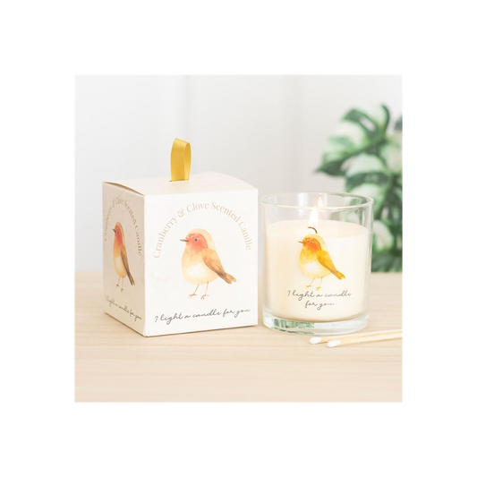 Robin Remembrance Cranberry & Clove Candle