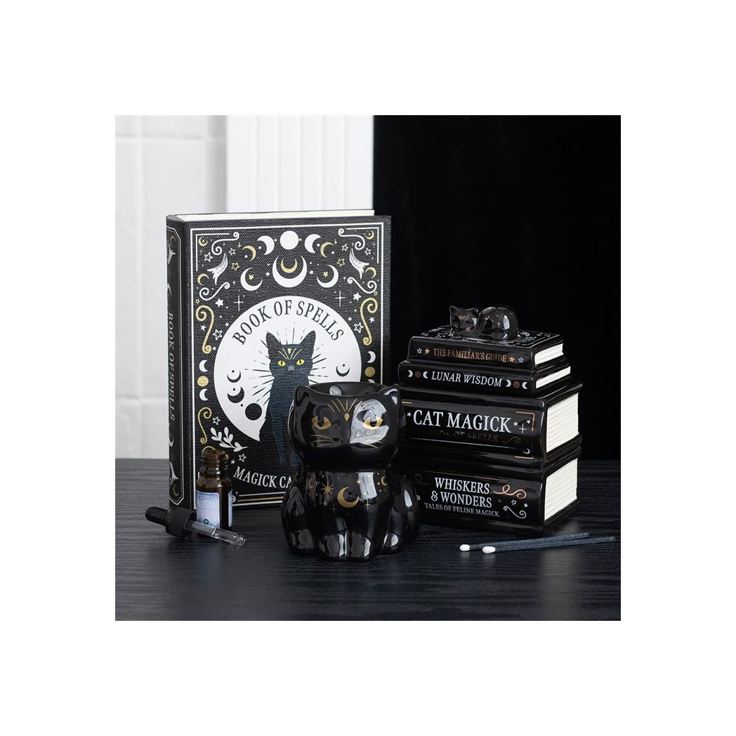 Black Cat Magick Oil Burner