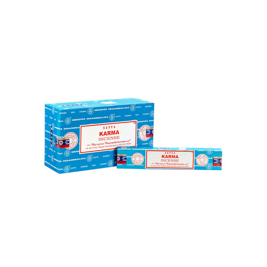 Set of 12 Packets of Karma Incense Sticks by Satya