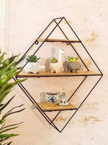 3 Tier Urban Retro Wall Mounted Floating Shelf – Diamond