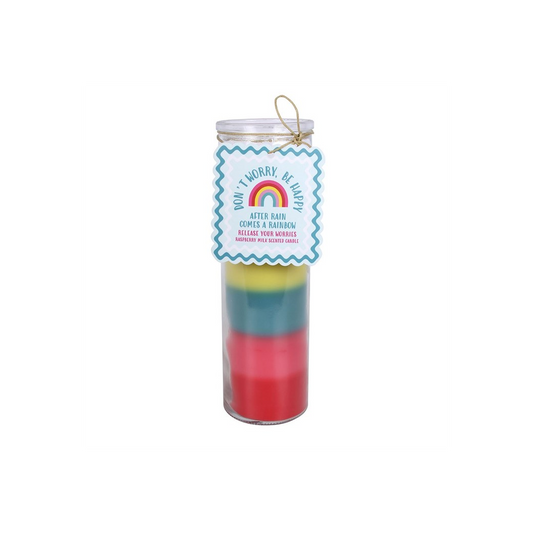 Striped Raspberry Milk Scented Tube Candle