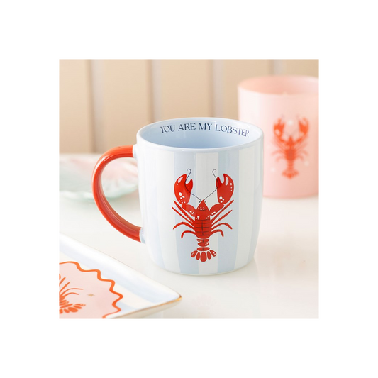 You Are My Lobster Striped Mug