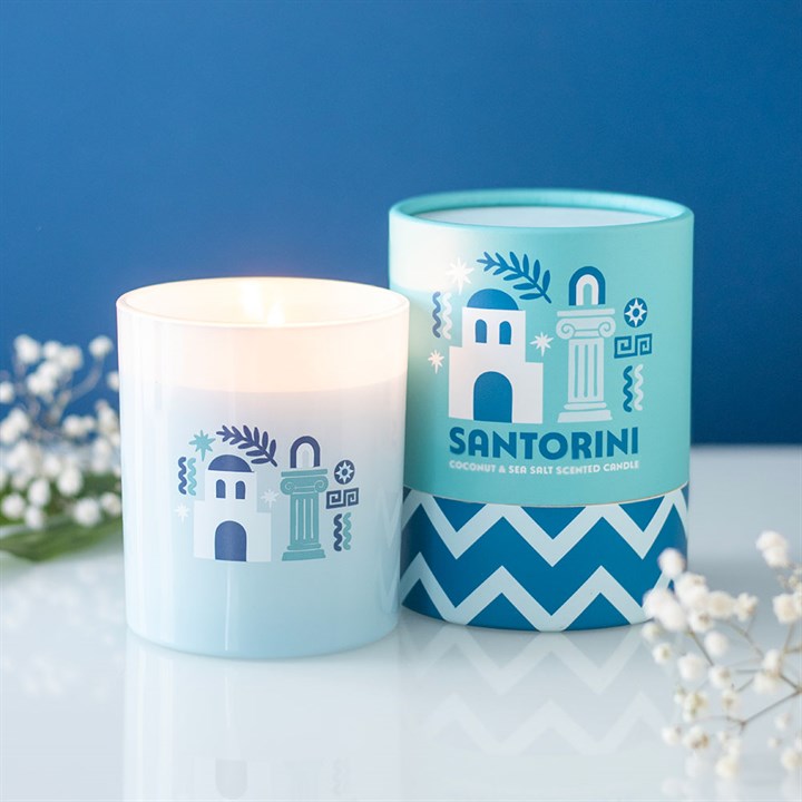 Santorini Coconut & Sea Salt Scented Candle