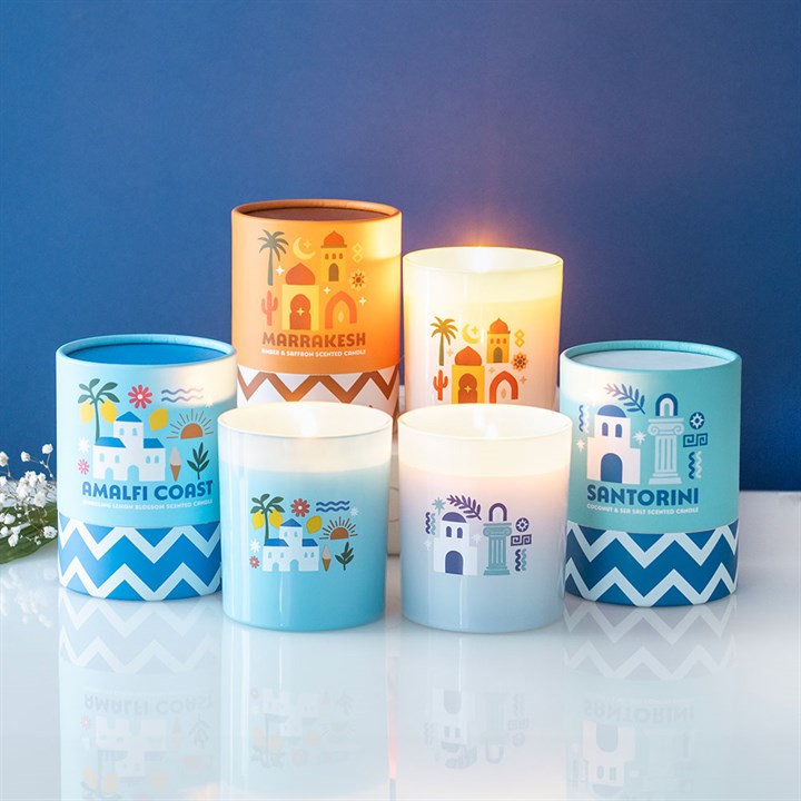 Santorini Coconut & Sea Salt Scented Candle