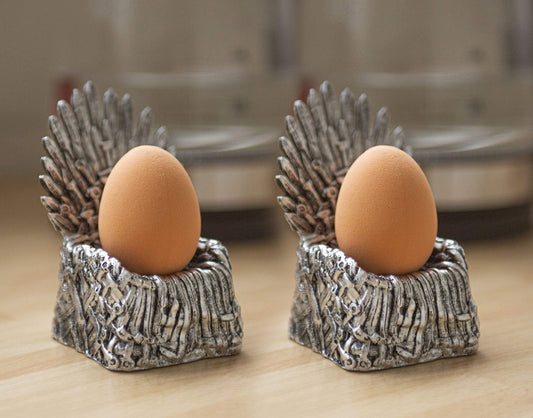 2x Egg Cup Thrones GOT Inspired Throne Cup Egg Holder Iron Chair Replica Tableware