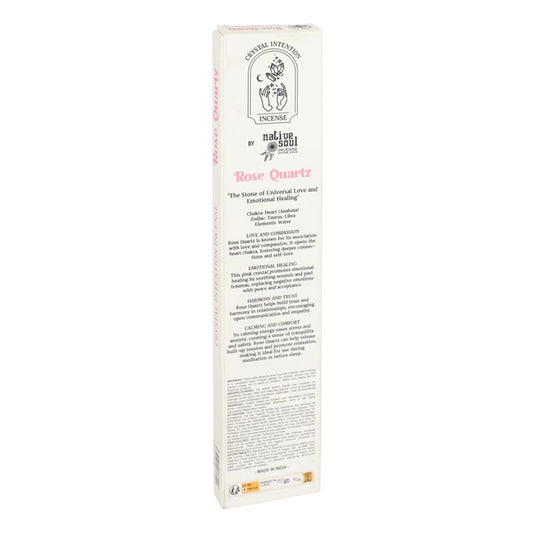 12 Packs of Native Soul Crystal Intentions Incense with Rose Quartz Chips