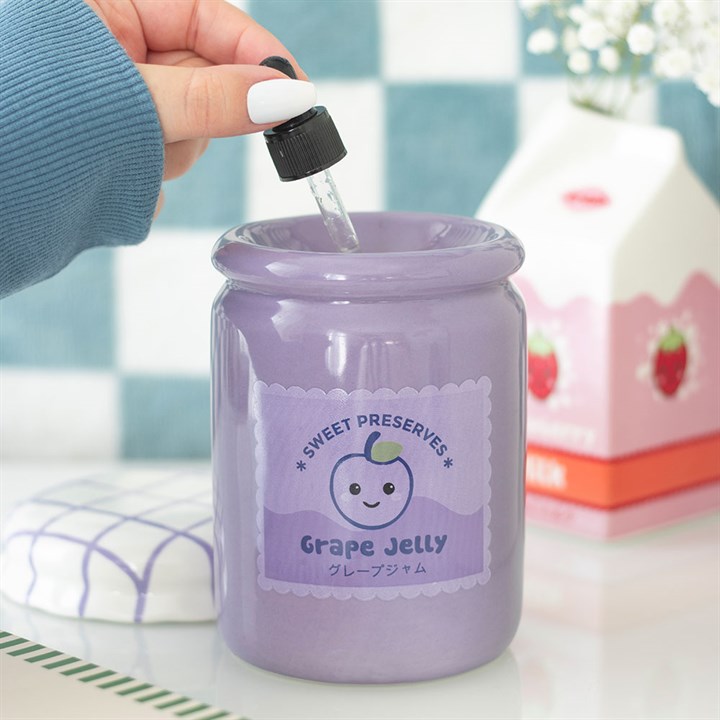 Grape Jelly Jar Oil Burner and Wax Warmer