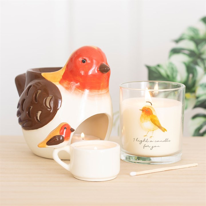 Robin Shaped Oil Burner and Wax Warmer