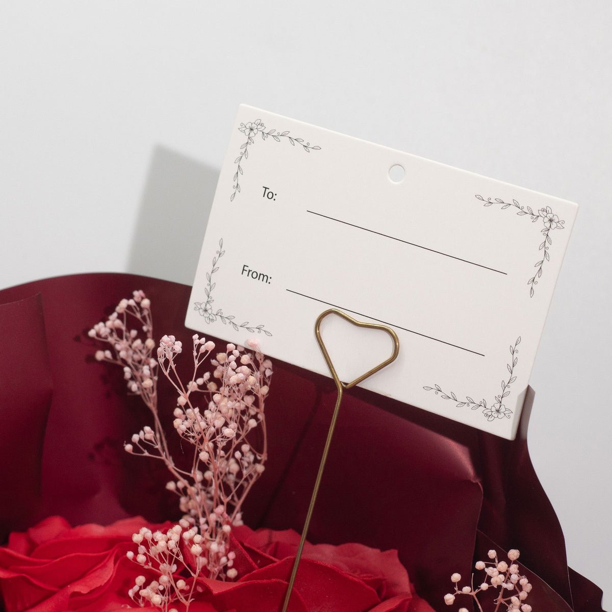 Large Red Roses Bouquet - Love is Eternal -  Gift Card