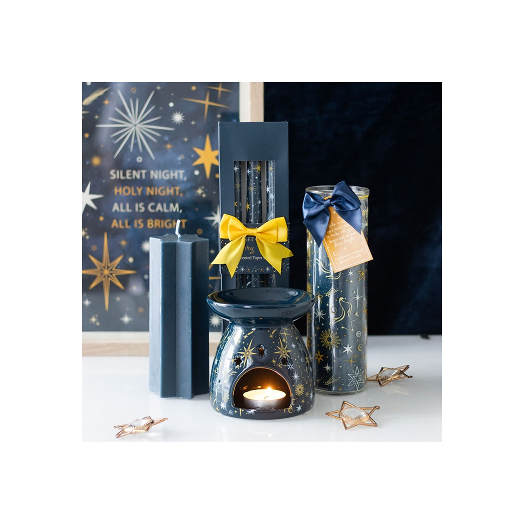 Blue Starry Night Oil Burner and Wax Warmer