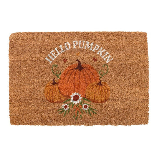 Natural Autumn Days Hello Pumpkin Doormat