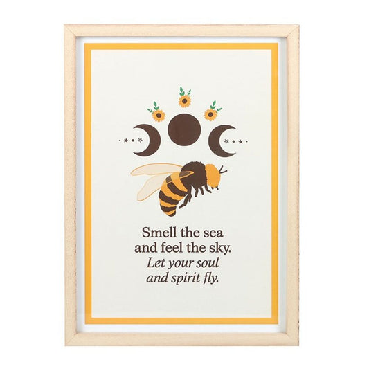 Summer Solstice Bee Framed Wall Art Print